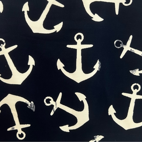 J. CREW Navy Blue Nautical Anchor Print Skirt - Picture 4 of 7